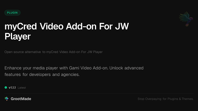myCred Video Add-on For JW Player
