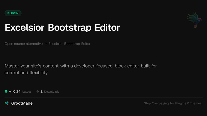 Excelsior Bootstrap Editor