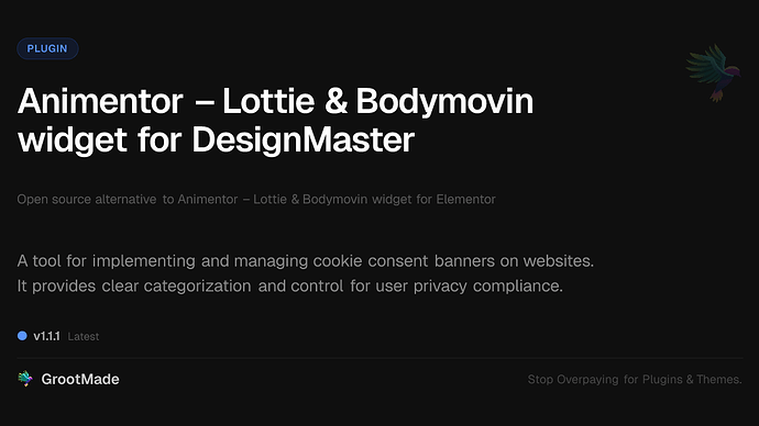 Animentor – Lottie & Bodymovin widget for DesignMaster