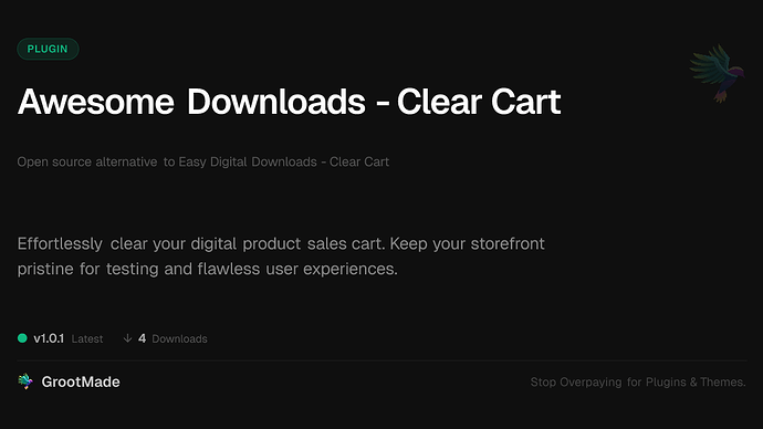Awesome Downloads - Clear Cart