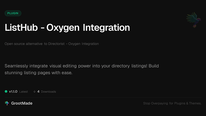 ListHub - Oxygen Integration