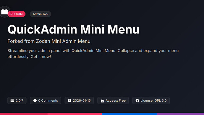 Zodan Mini Admin Menu
