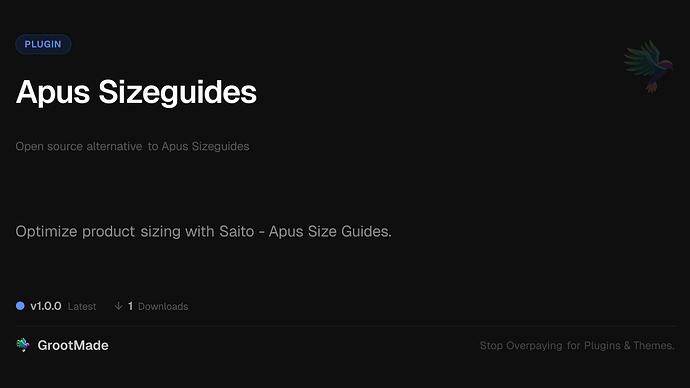 Apus Sizeguides