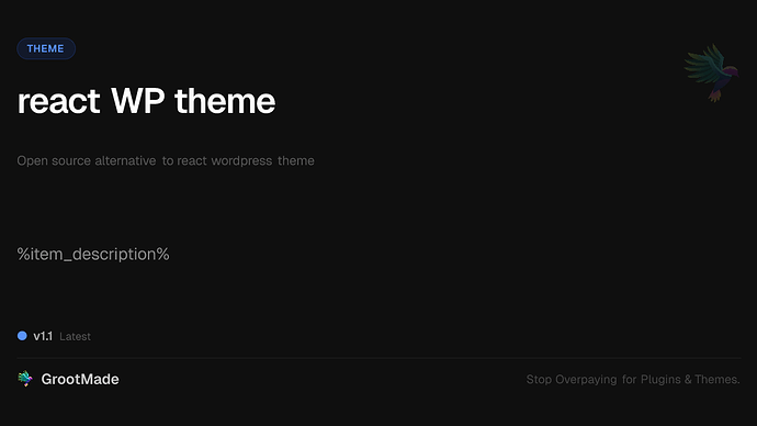 react WP theme
