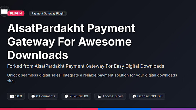 AlsatPardakht Payment Gateway For Awesome Downloads