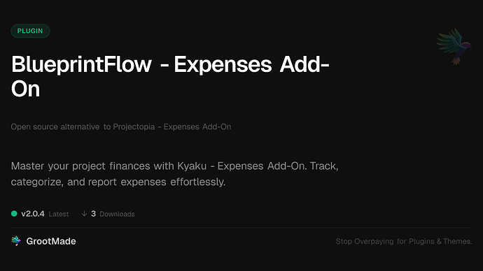 BlueprintFlow - Expenses Add-On