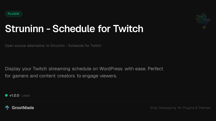 Struninn - Schedule for Twitch