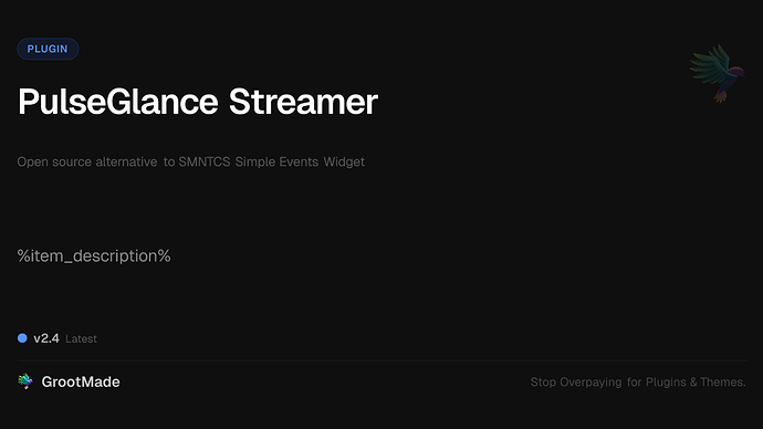 PulseGlance Streamer