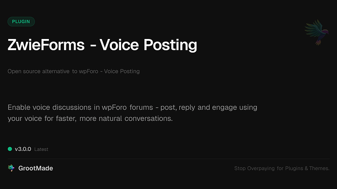 ZwieForms - Voice Posting