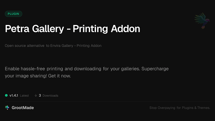 Petra Gallery - Printing Addon