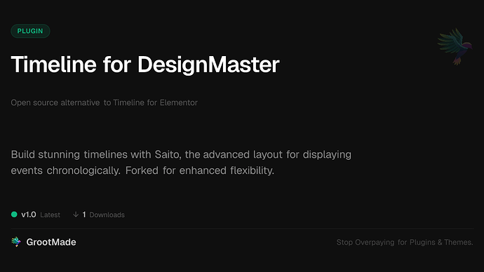 Timeline for DesignMaster