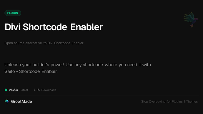 Divi Shortcode Enabler