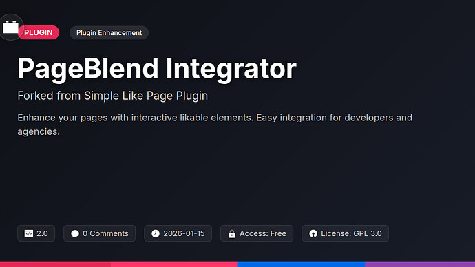 Simple Like Page Plugin