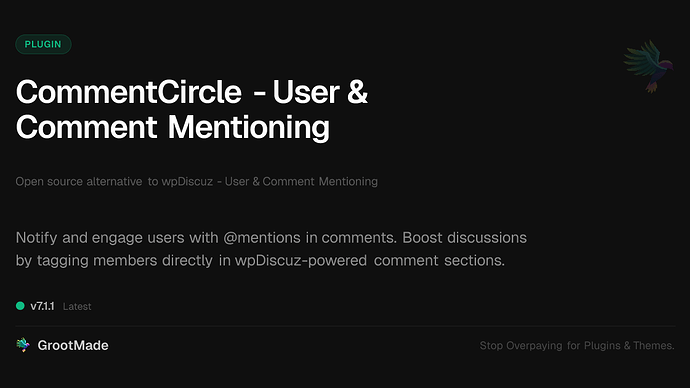 CommentCircle - User & Comment Mentioning