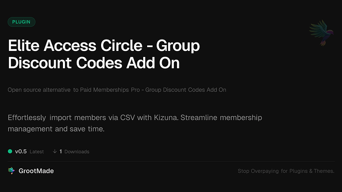 Elite Access Circle - Group Discount Codes Add On