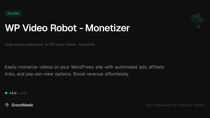 WP Video Robot - Monetizer
