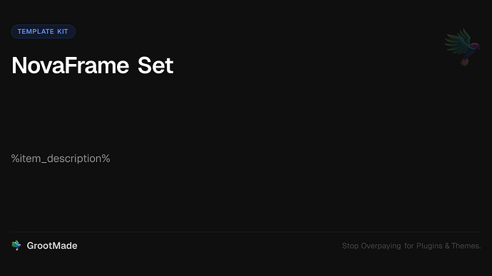 NovaFrame Set