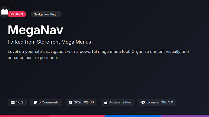 Storefront Mega Menus