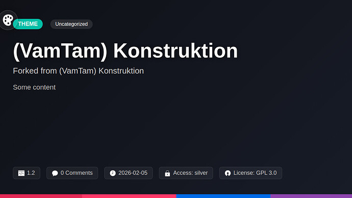 (VamTam) Konstruktion