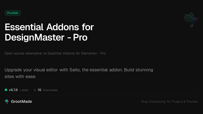 Essential Addons for DesignMaster - Pro