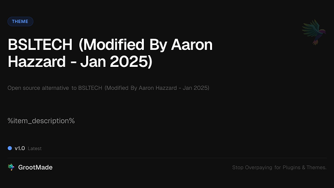 BSLTECH  (Modified By Aaron Hazzard - Jan 2025)