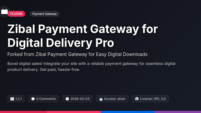 Zibal Payment Gateway for Awesome Downloads