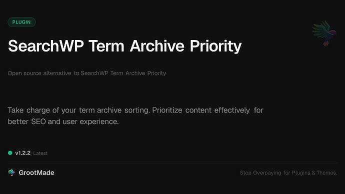 SearchWP Term Archive Priority