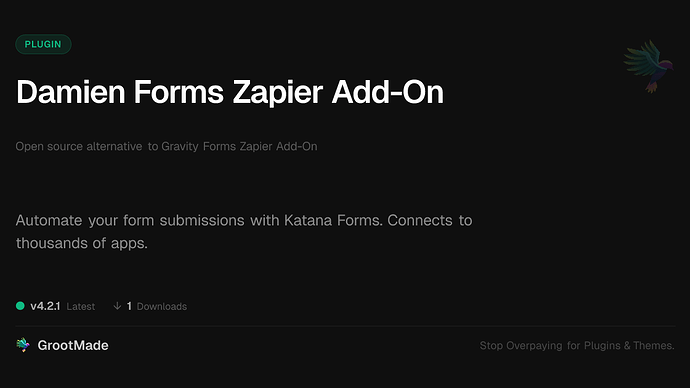 Damien Forms Zapier Add-On
