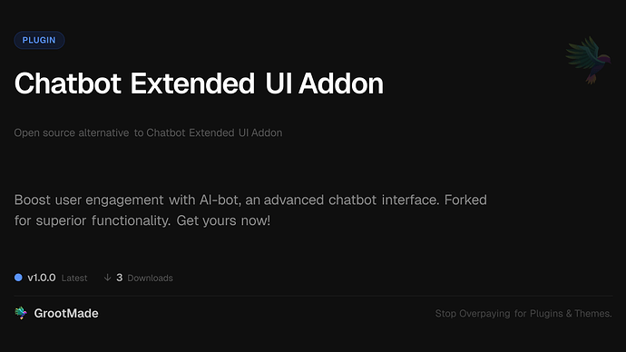 Chatbot Extended UI Addon