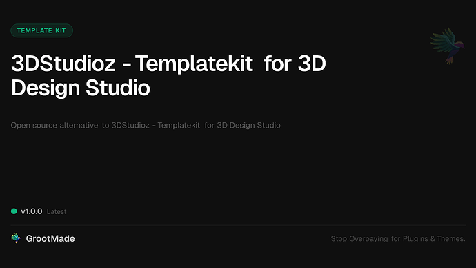 3DStudioz - Templatekit for 3D Design Studio