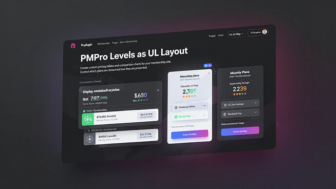 PMPro Levels as UL Layout