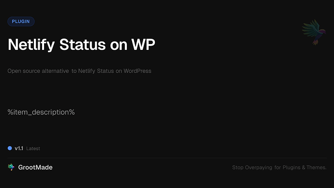 Netlify Status on WP