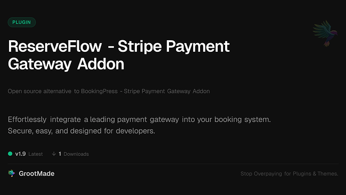 ReserveFlow - Stripe Payment Gateway Addon