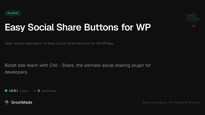 Easy Social Share Buttons for WP