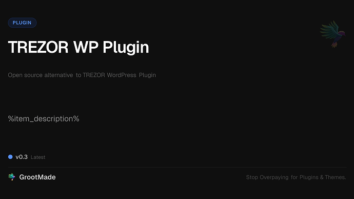 TREZOR WP Plugin
