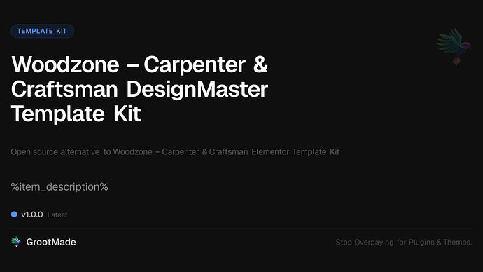 Woodzone – Carpenter & Craftsman DesignMaster Template Kit