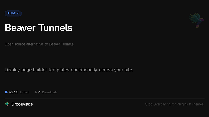 Beaver Tunnels