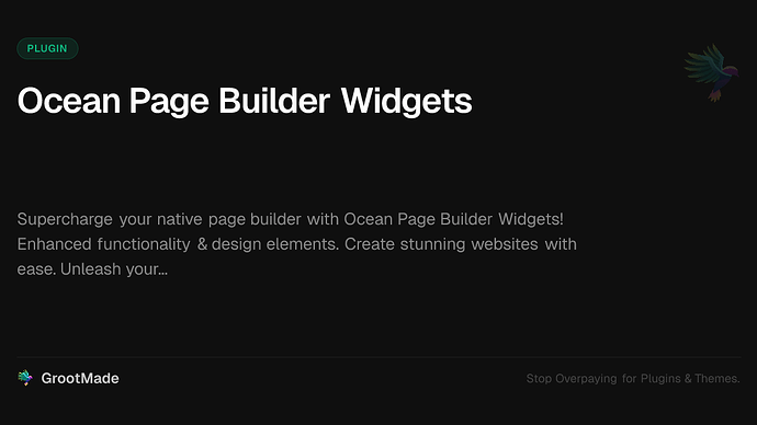 Ocean Page Builder Widgets
