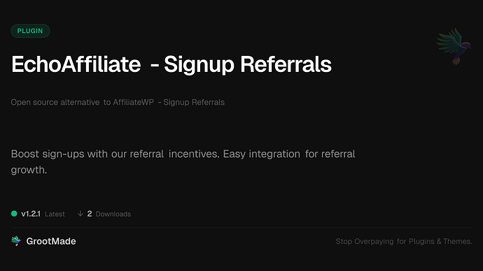 EchoAffiliate - Signup Referrals