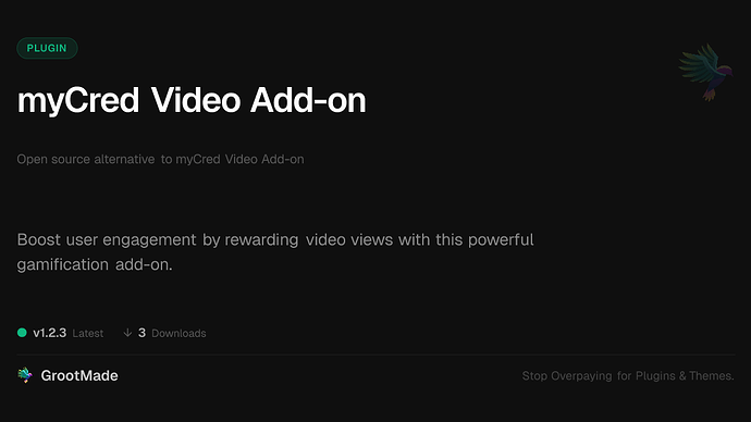myCred Video Add-on