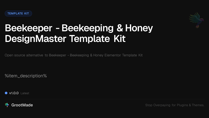 Beekeeper - Beekeeping & Honey DesignMaster Template Kit
