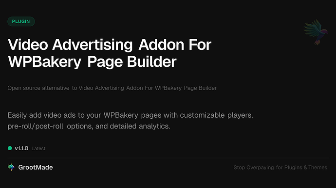 Video Advertising Addon For WPBakery Page Builder