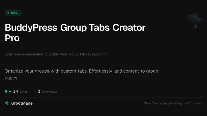 BuddyPress Group Tabs Creator Pro