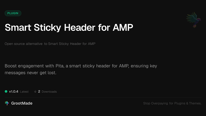 Smart Sticky Header for AMP