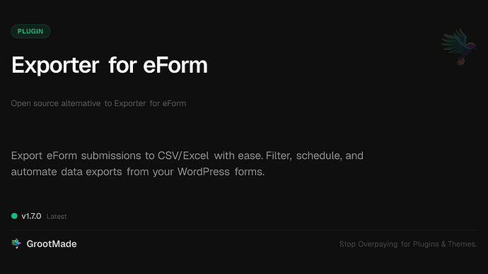 Exporter for eForm