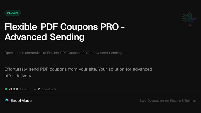 Flexible PDF Coupons PRO - Advanced Sending