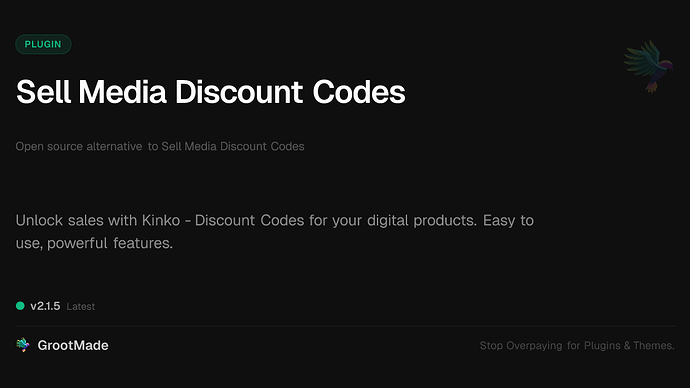 Sell Media Discount Codes