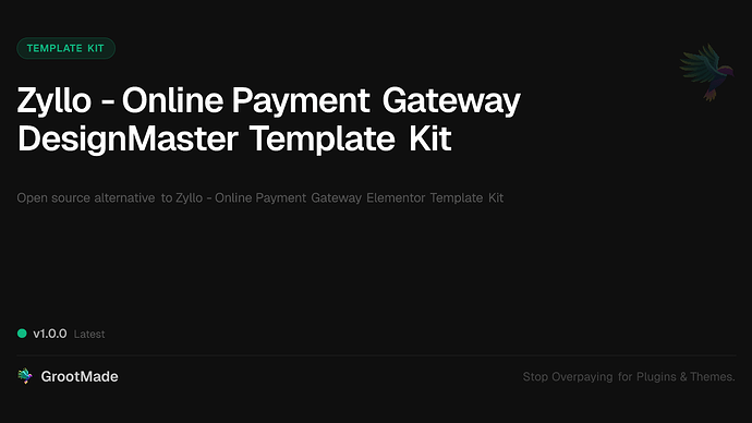 Zyllo - Online Payment Gateway DesignMaster Template Kit