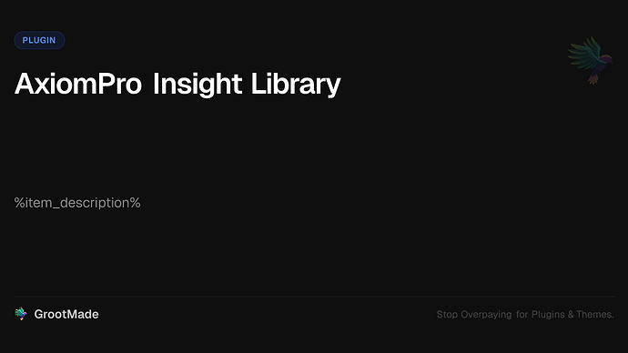 AxiomPro Insight Library