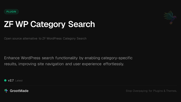 ZF WP Category Search